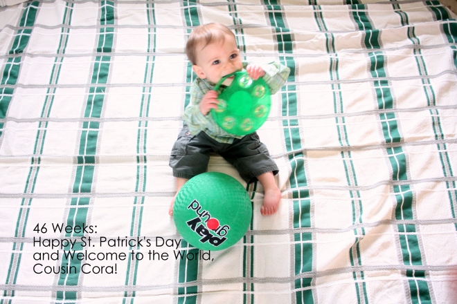 46 weeks happy st patricks day and cora